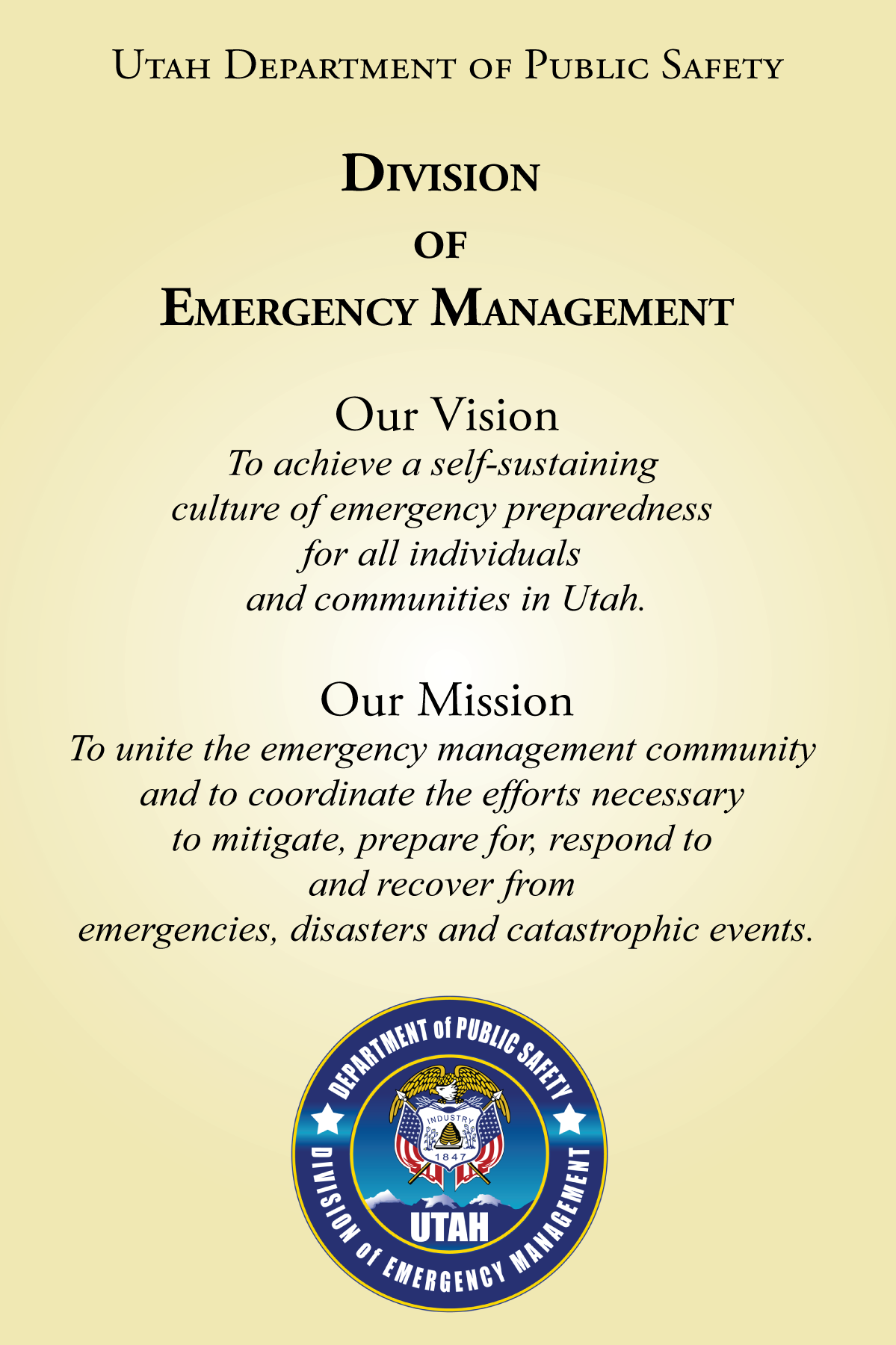 About Us  DPS – Emergency Management