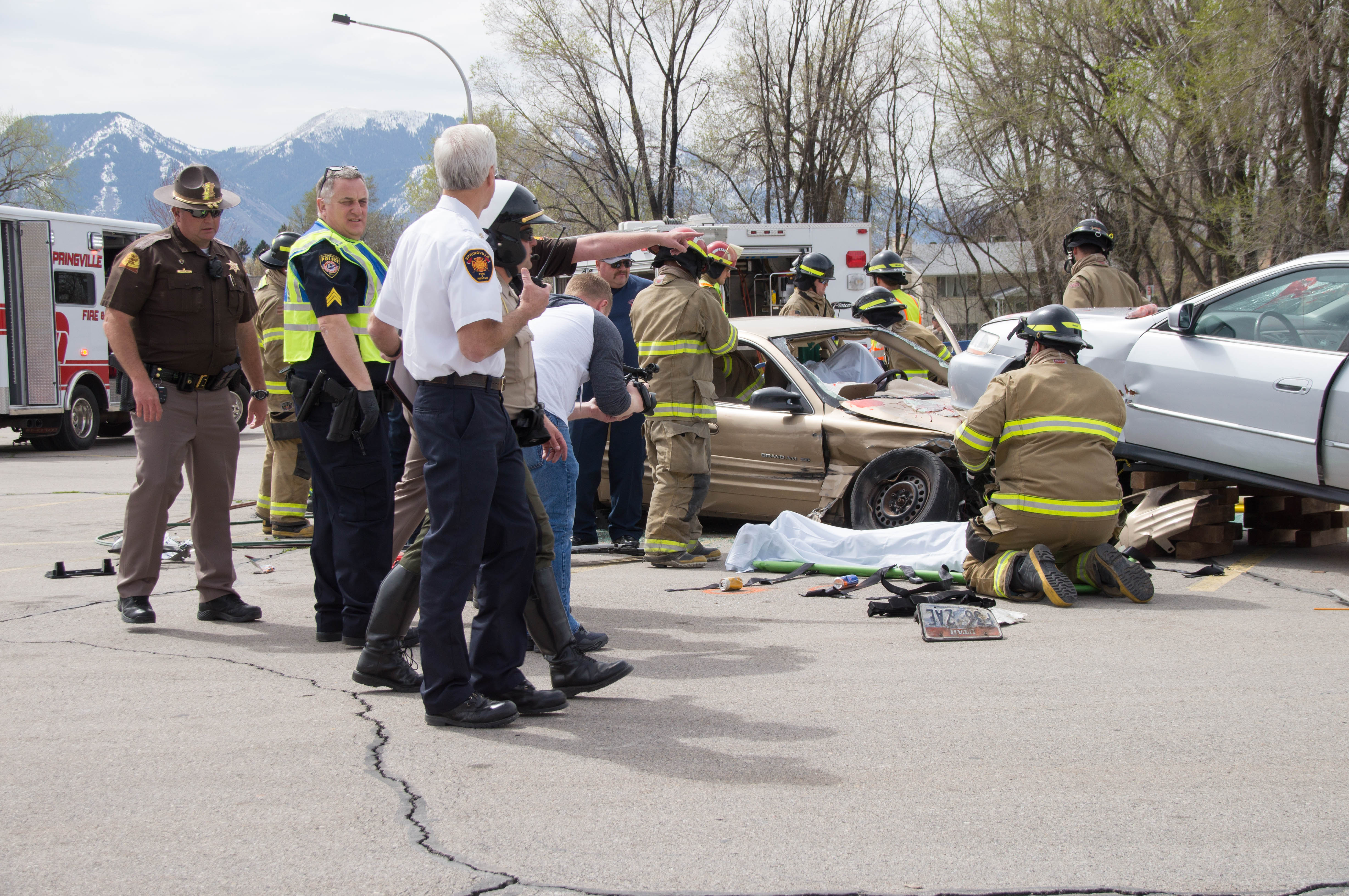 Springville High School Mock Crash Dps Highway Patrol