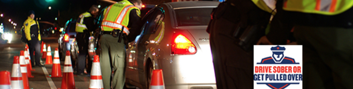 Cars stopped at a DUI Checkpoint