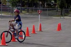 child riding a bike