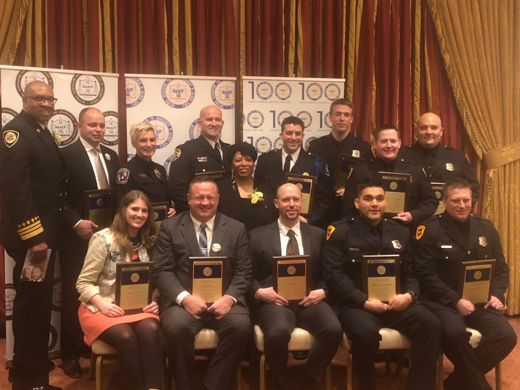 Members of the DPS SAKI Team appear with other honorees at the NAACP Salt Lake branch's luncheon.