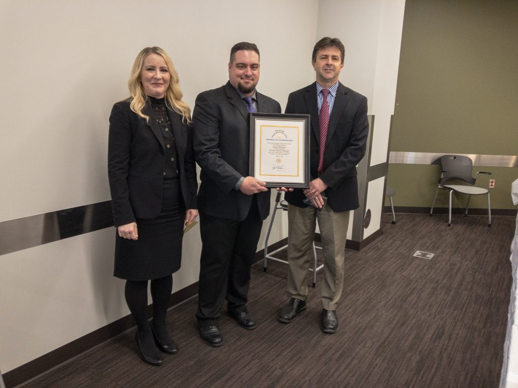 Justin Bechaver was promoted to Forensic Scientist Manager