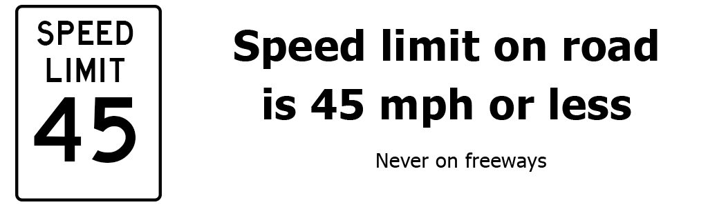Motorcyclists can only lane filter on roadways with speeds of 45 mph or less.
